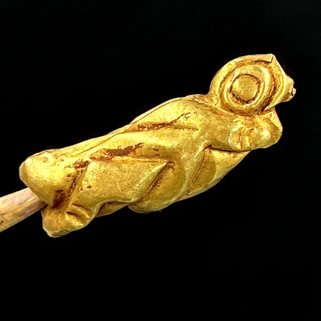 Vintage Gold bead Animals Fish figures Beads from Pyu Period South east Asia
