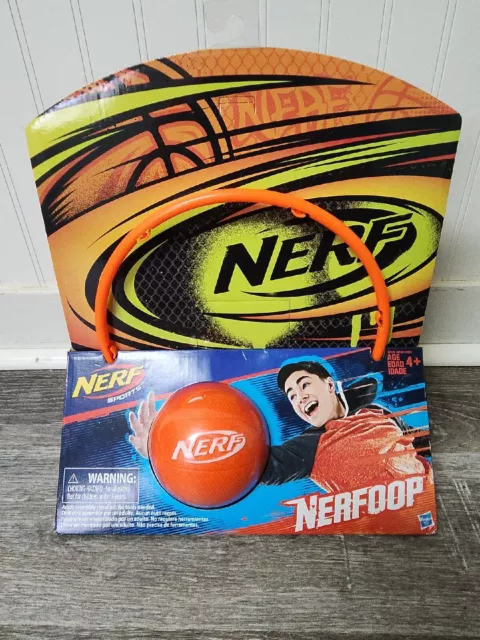 Hasbro Nerf Sports Nerfoop Orange Ball Over The Door Basketball Hoop