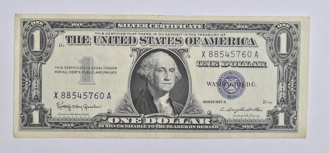 Crisp - 1957-B United States Dollar Currency $1 Silver Certificate *980