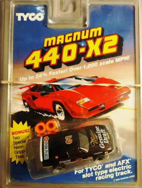 Tyco 8946 Magnum 440-X2 Miller Genuine Draft #2 NO Airdam  HO Scale Slot Car