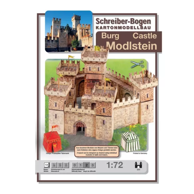 Schreiber-Bogen Kartonmodellbau Burg Modlstein | Papier Modellbausatz 1:72