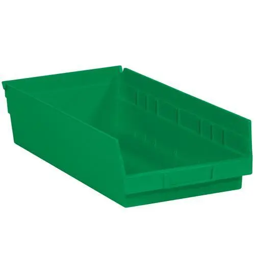 Myboxsupply 17 7/8 x 8 7.6/20.3x10.2cm Plastique Vert Étagère Bin Boîtes, 10