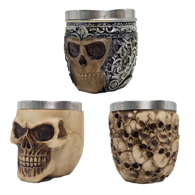 Vaso de whisky copa de champán copa de vino de Halloween taza con patrón calavera