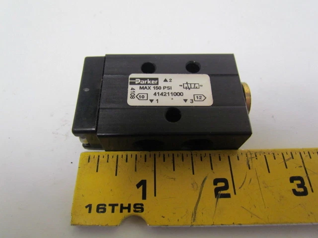 Parker 414211000 Roller Operated Spring Return 3-Way Spool Valve