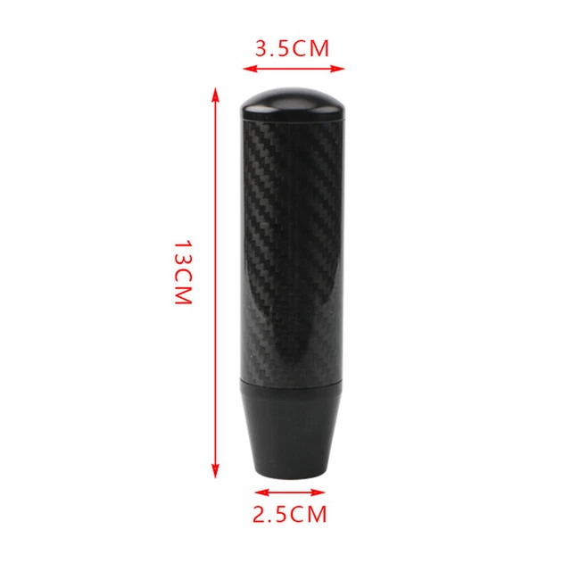 Automatic Car Black Carbon Fiber Manual Gear Stick Shift Knob Lever Shifter Kit