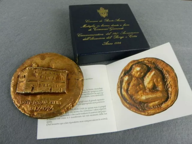 Medaglia di Bronzo TOMMASO GISMONDI 120° anniversario città Busto Arsizio 1984