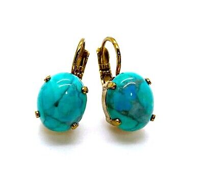 Mariana Earrings Lovely Howlite Chinese Turquoise Mineral My Treasures Coll.