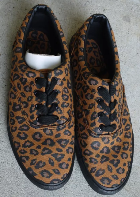 Rare Asos Design Mens US Size 9.5 UK 9 Hoxton Leopard Print  Plimsouls Shoes NEW