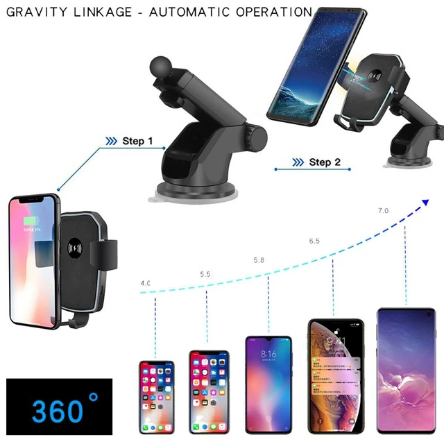 10W Wireless Charger Auto Handyhalterung mit Ladefunktion,Kfz Handy Halterung 8