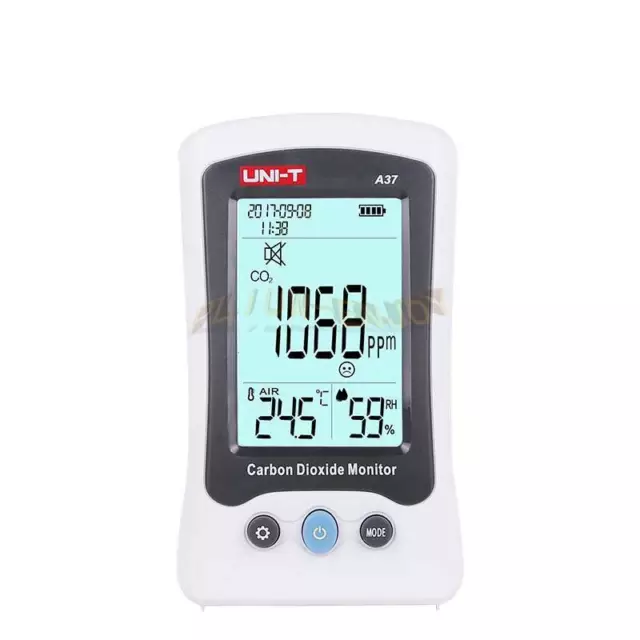 UNI-T A37 Carbon Dioxide CO2 Detector Laser Air Quality Temp Humidity Monitor