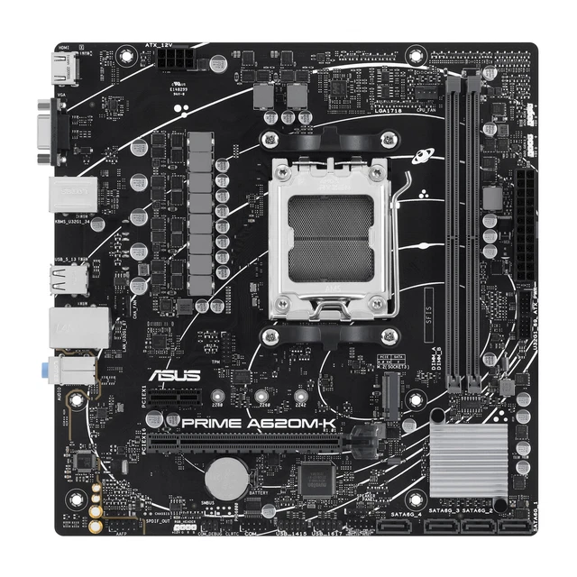 ASUS PRIME A620MK AMD Socket AM5 AMD Ryzen 5 7th Gen AMD Ryzen 7 7th Gen AMD Ry £111.55