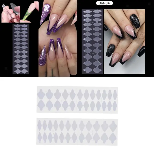 Adesivi Per Unghie French Manicure Nail Form Dual Sticker Per Stencil Tool