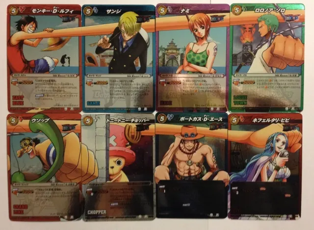 One Piece Miracle Battle Carddass Rare Set OPLOG01 8/8 Log Selection