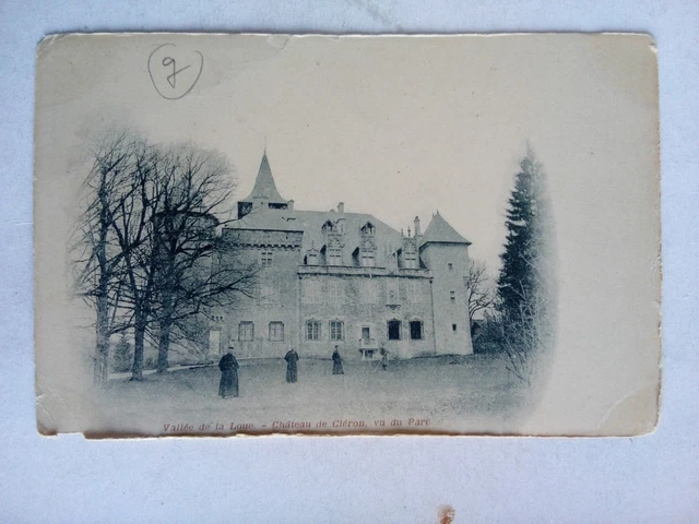 Cpa 25 DOUBS vallée de la loue château de cleron vu du parc animée