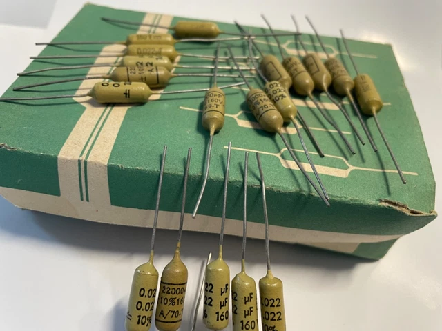 Condensatori Mullard Mustard Condensatori Philips/Mullard 0.1uF 400V - 2 Pezzi, Nuovi Mai Usati, Per Amplificatori Marshall E Fender Valerio Massimo Manfredi Alexandros - Foto 10