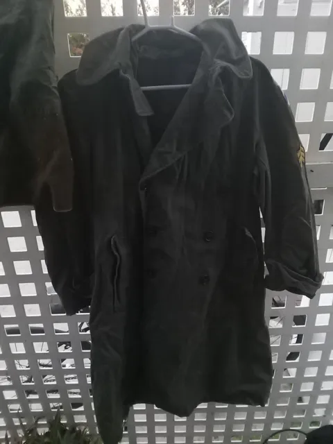 WW2 US ARMY Trench Coat Overcoat seargent 1948 small $27.00 - PicClick