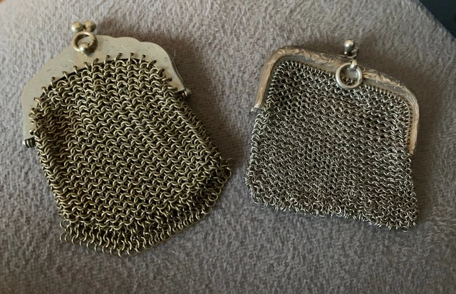 2 porte -monnaies bourses  en mailles très anciennes