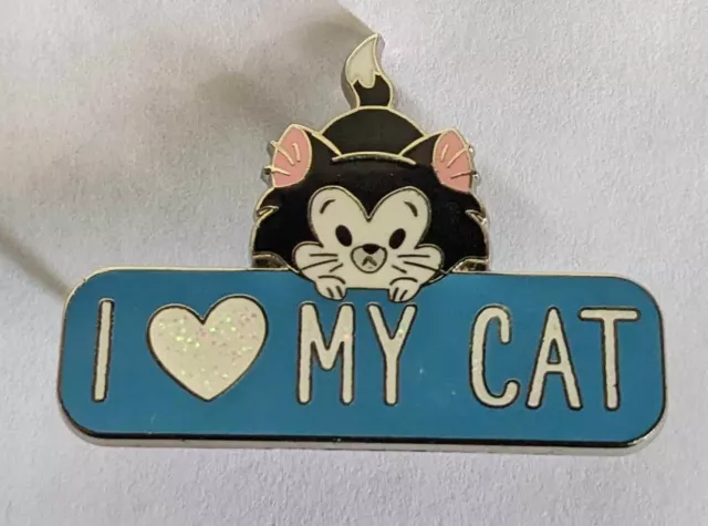 Disney Pin #157393 Figaro I ❤️ my cat ONLY Minnie Pinocchio I Love My Disney Cat