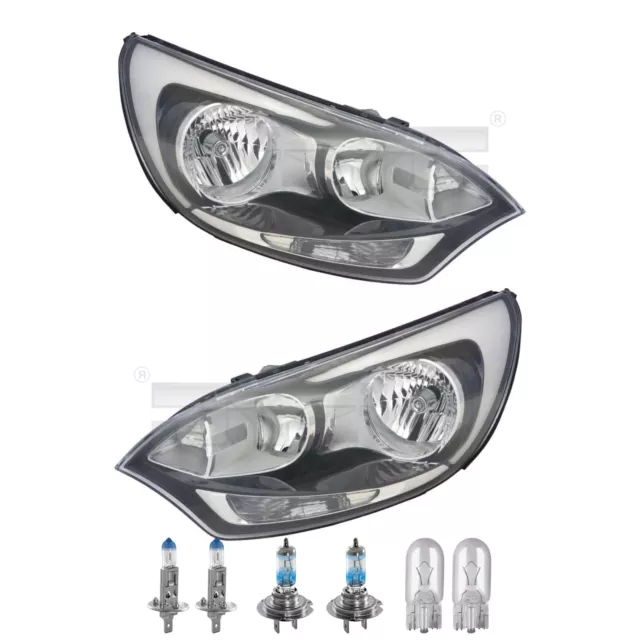 Juego de faros incl. lámparas OSRAM H7 H1 con luces de conducción diurna para KIA Rio III UB