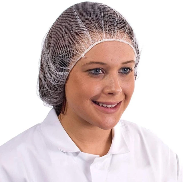 Disposable Hair Caps 18 Pack Of 100 White Bouffant Elastic Headband Closure
