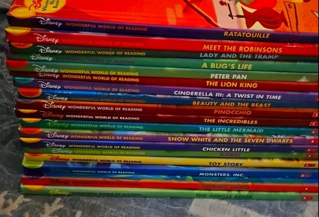 disney wonderful world of reading book lot of 18