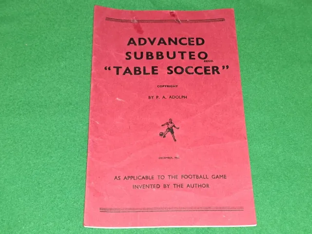 Rare Set C Advanced Subbuteo Table Soccer Booklet December 1953 Version (C116)