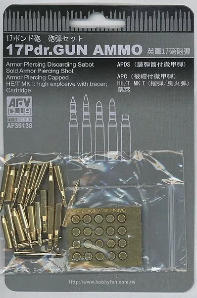 Afv Club 35138 - 1/35 17Pdr Gun Ammo - Neu