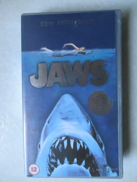 CLASSIC VINTAGE 25th anniversary JAWS movie film UK VHS VIDEO