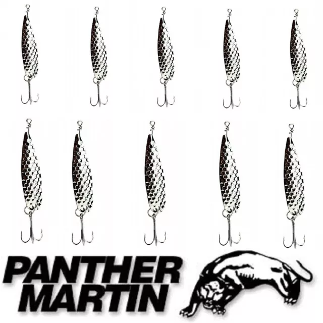 10 X CUCCHIAINO ONDULANTE  PANTHER MARTIN 3,5/4 gr TROTA SVIZZERO MARTELLATO