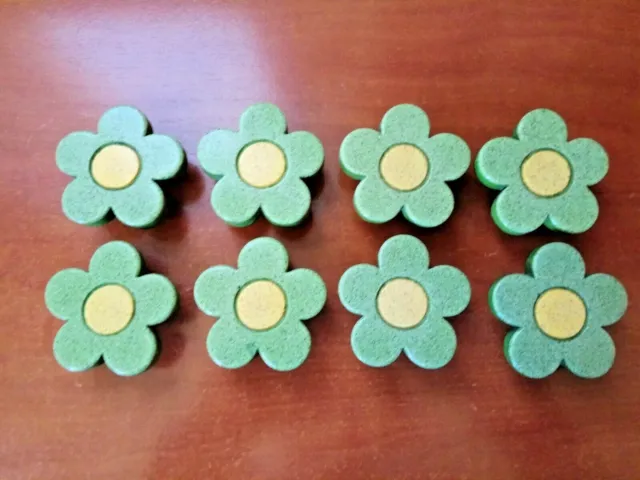8 Ceramic Flower Knobs Handles for Drawer Dresser Cupboard Door Cabinet Closet