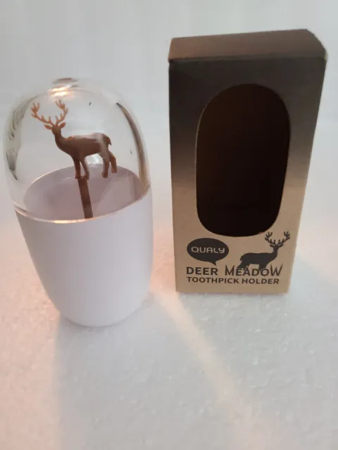 Qualy Plastic Deer Meadow Toothpick Holder Dispenser