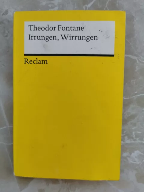 Theodor Fontane Irrungen, Wirrungen Reclam