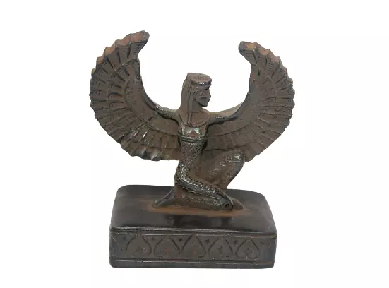 Rara estatua antigua egipcia antigua de la diosa faraónica Isis Dios de la...