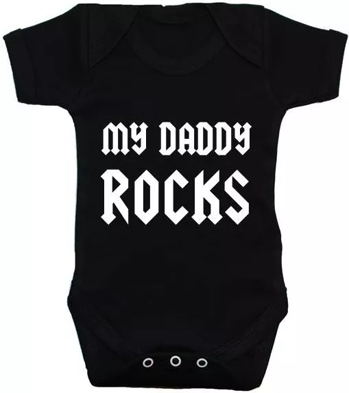 My Daddy Rocks Babygrow Bodysuit Vest Romper T-Shirt Newborn-24m Gift Boy Girl