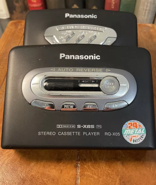 Panasonic 2 Walkman RQ-X05, RQ-X21 Stereo Cassette Tape Audio Vintage