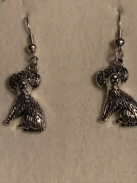 shitzu , spaniel, dog type earrings new with gift bag