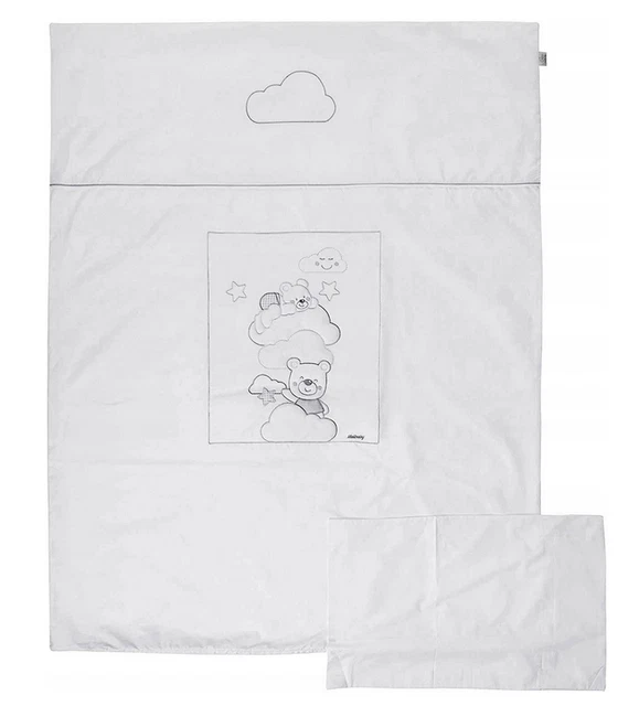Italbaby Nuvola Set Cover Bedding Blanket With Closing White Colour