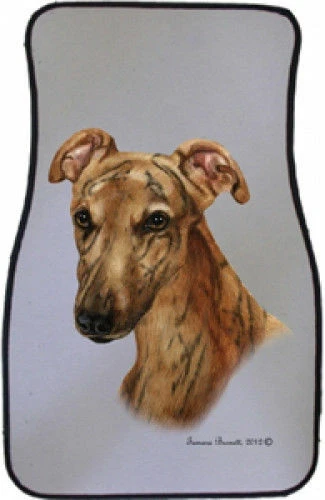 Red Greyhound Car Floor Mats Pair (TB) 36219