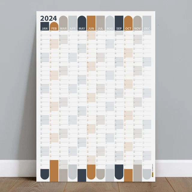 2024 WALL PLANNER | Wall Calendar | 2024 Year Planner | Annual Plan