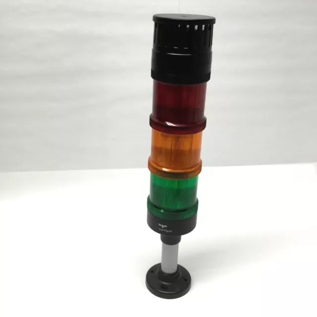 Auer XLL Steady Light Signal Tower Stack Red/Amber/Green w/XDE Piezo Alarm 120V