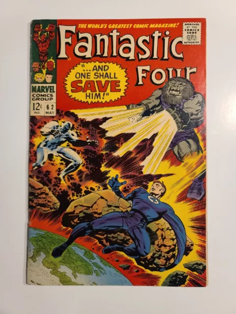 Fantastic Four #62 VGFN5.0 1st App. BLASTAAR! Signed Stan Lee & Jack Kirby!1967