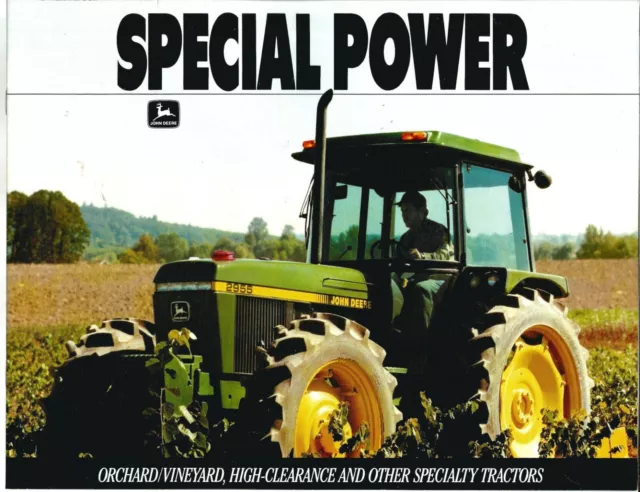 1990 John Deere Orchard High Clearance Specialty Tractor Brochure