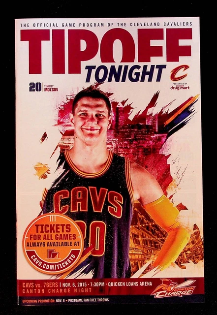 Cleveland Cavaliers Philadelphia 76ers NBA Game Program 2015 Championship Season