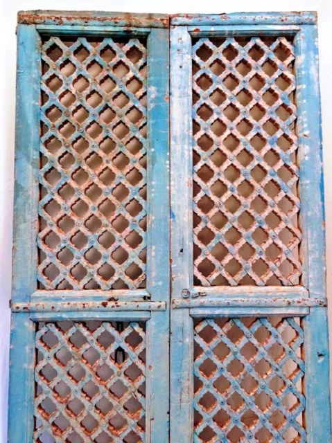 Mughal Jali Temple Wooden Door Neo Polyester Chrome Indian Art Vintage Items 3