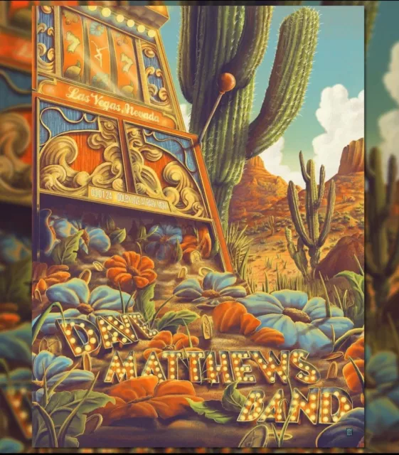 Dave Matthews Band Show Poster Las Vegas 3/1/24