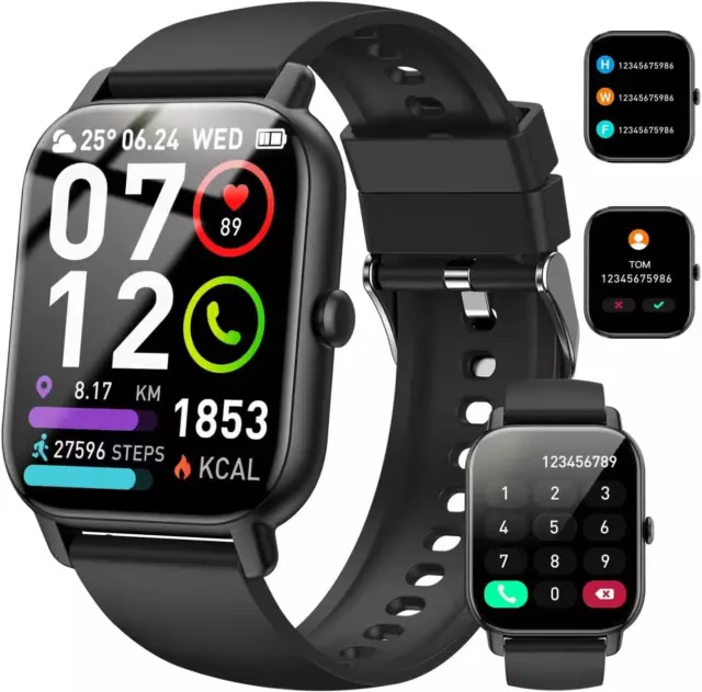 Smartwatch Donna Uomo, Effettua O Risposta Chiamate, 1.85" Orologio Smartwatch,