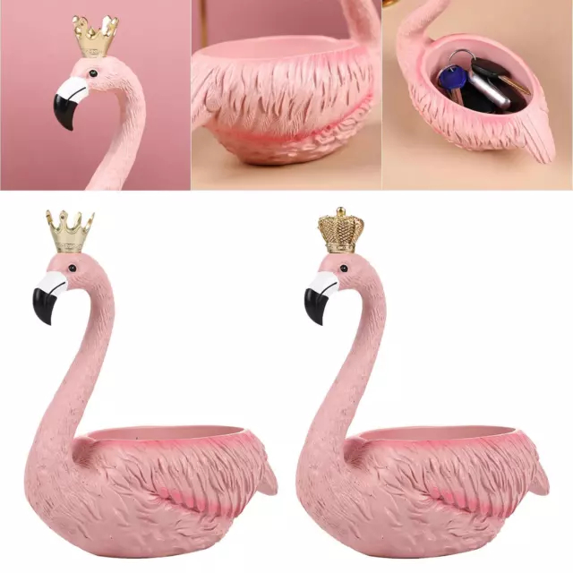 Key Storage Ornaments Container Trinket Modern Decoration Flamingo Figurine