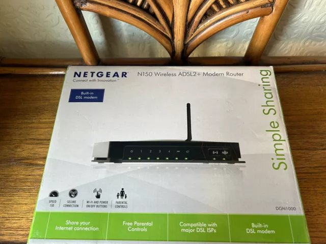 Netgear N150 Wireless ADSL2+ Modem-Router DGN1000 (neu - offene Box)