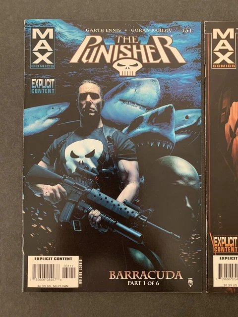 The Punisher Max #31 & #32 (2006) 1st Barracuda & 1st Cover Garth Ennis VF+ 2