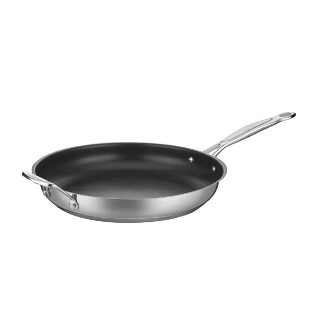 Cuisinart Chef's Classic Stainless 12" Non-Stick Open Skillet w/Helper